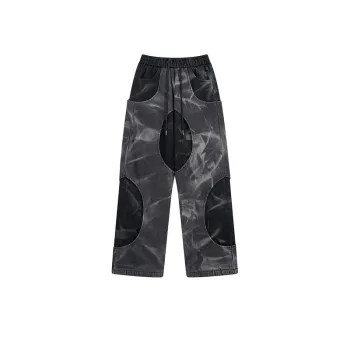 Retro Fake Two Piece Work Jeans