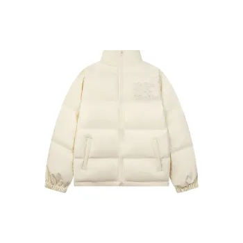 Plain Loose Blended Synthetic Fabrics Quilted Jacket