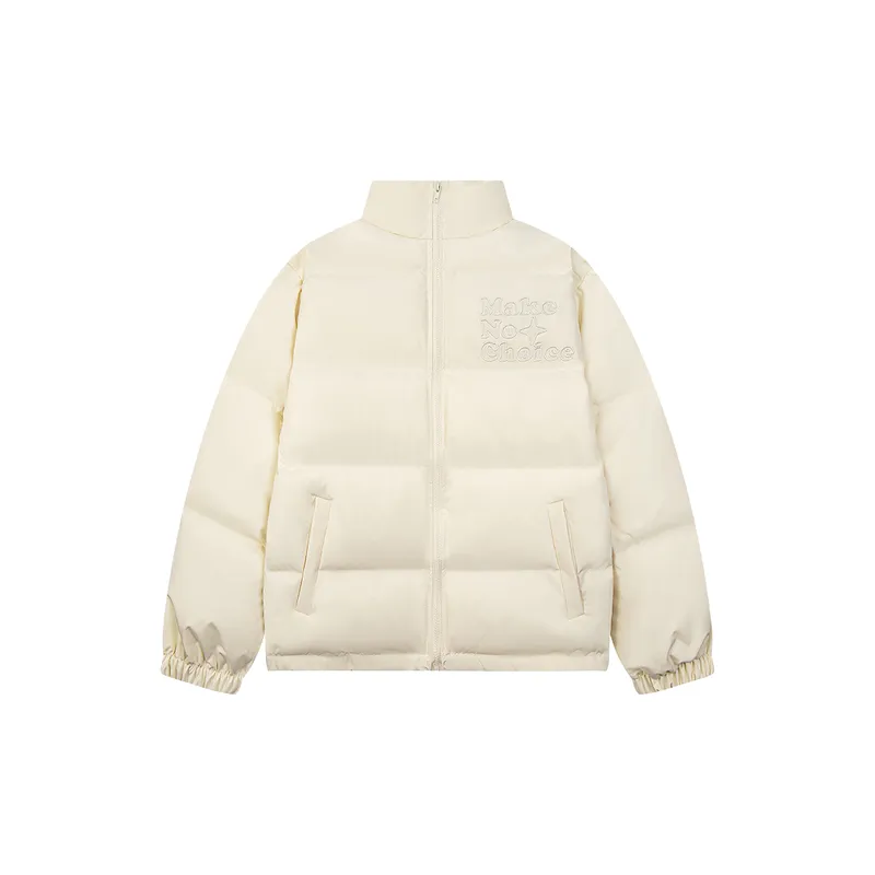 Plain Loose Blended Synthetic Fabrics Quilted Jacket-7