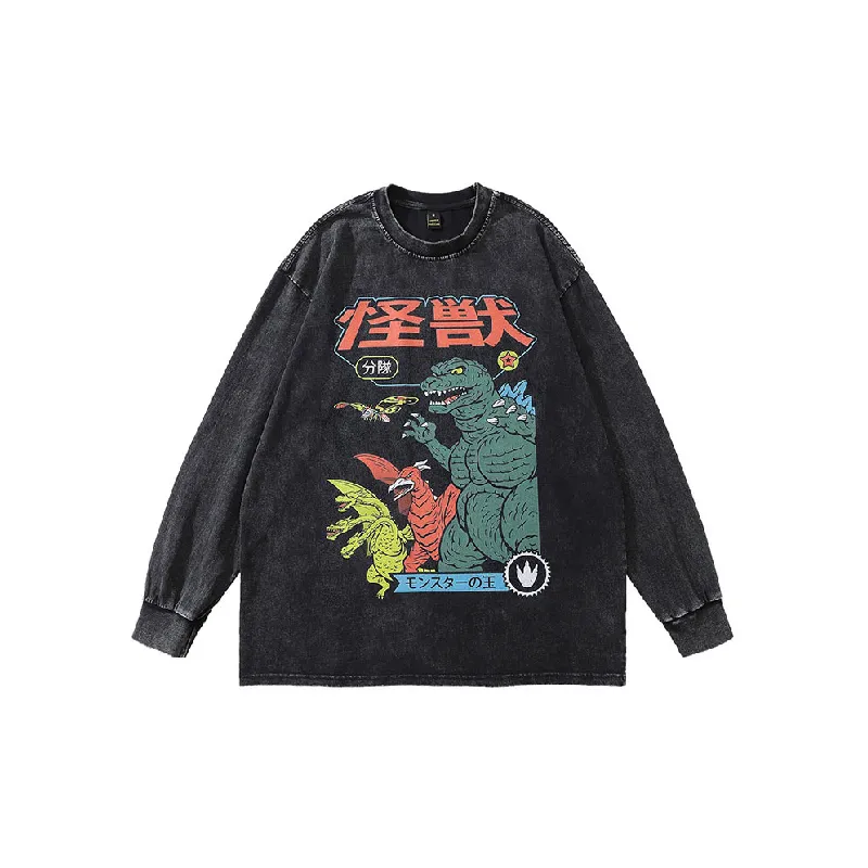 Retro Distress 100% Cotton T Shirt-0