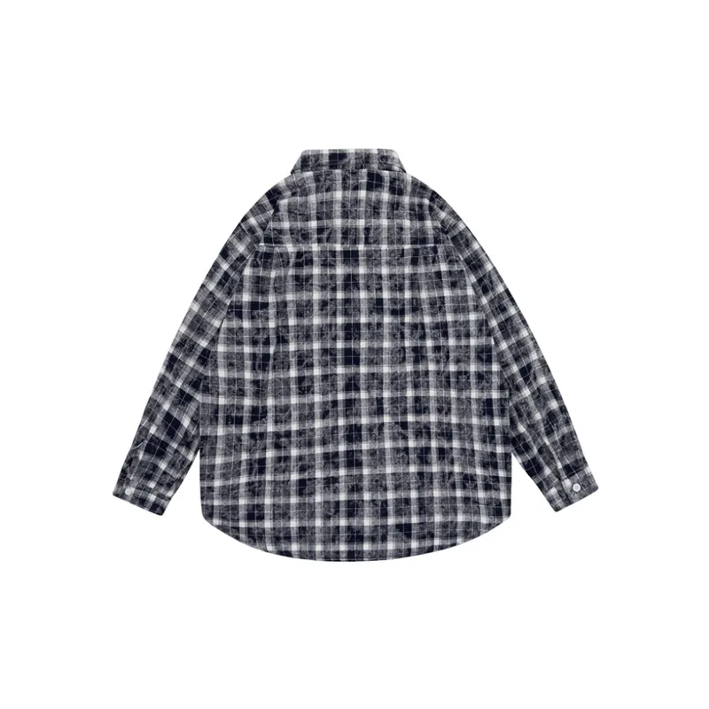 Vintage City Blue and White Plaid Shirt-1