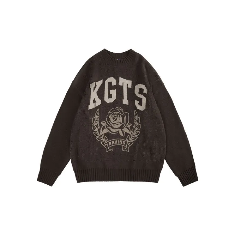 Letter Print Oversize Sweater