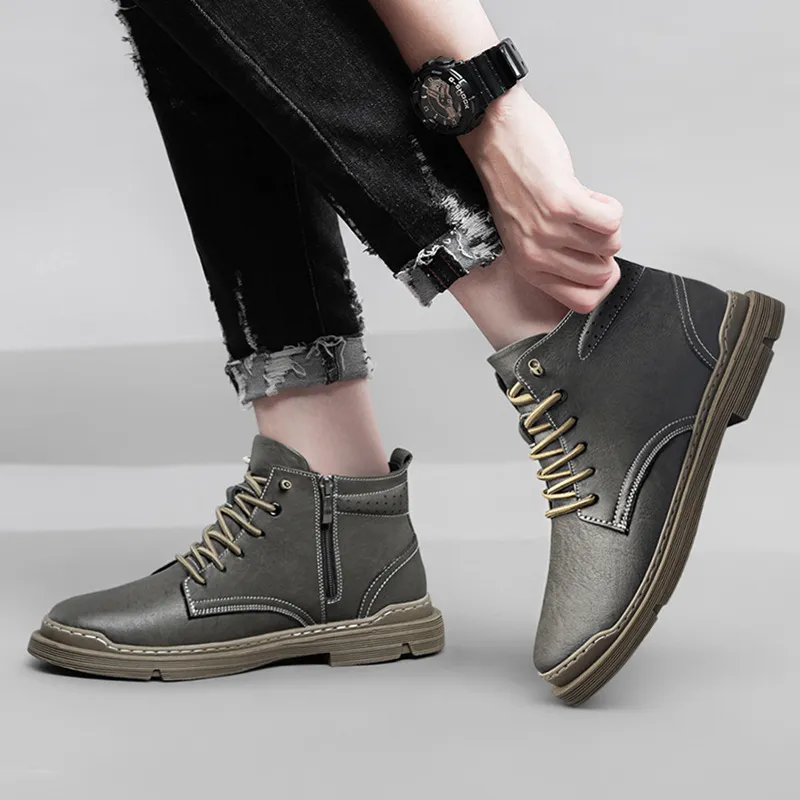 Casual Zipper Martin Boot-7