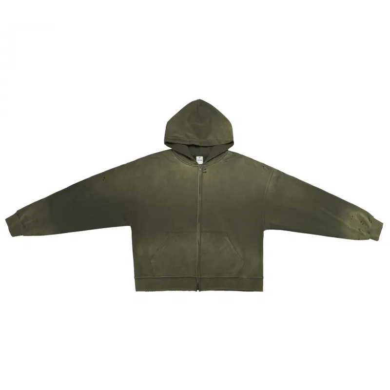 Retro Washed Zipper Jacket-5