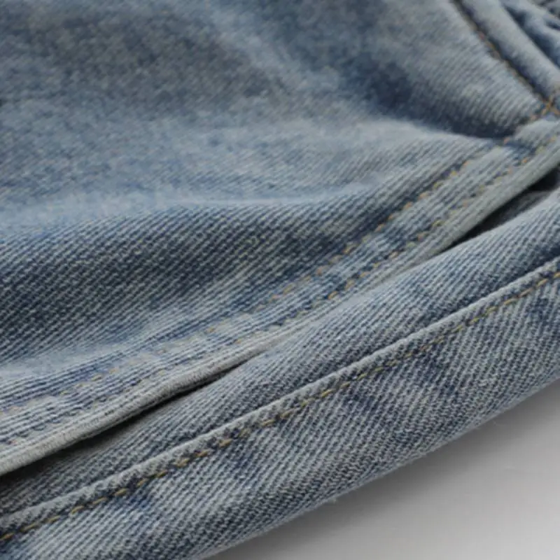 Trendy Ink Splashed Denim Shorts-3