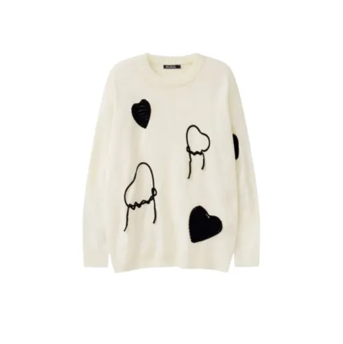 Love Embroidery Embroidery Rope Foreign-style Stereo Embroidery Crewneck Pullover Sweater