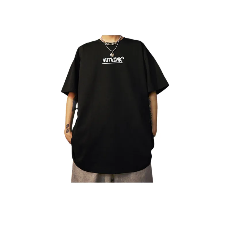 Niche Design Short sleeved T shirt Large Size-2