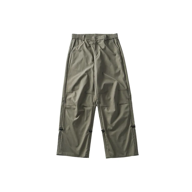 Casual Lightweight Blended Synthetic Fabrics Cargo Pants-4