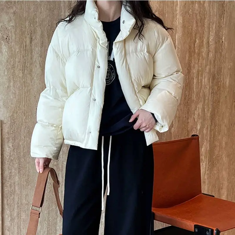 Simple Funky White Duck Down Jacket-5
