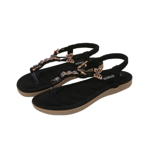 Simple Rhinestone Beach Sandals