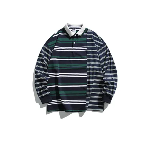 Retro Original Loose Patchwork Striped POLO Shirt