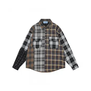 Loose Patchwork Plaid Jacket Shirt