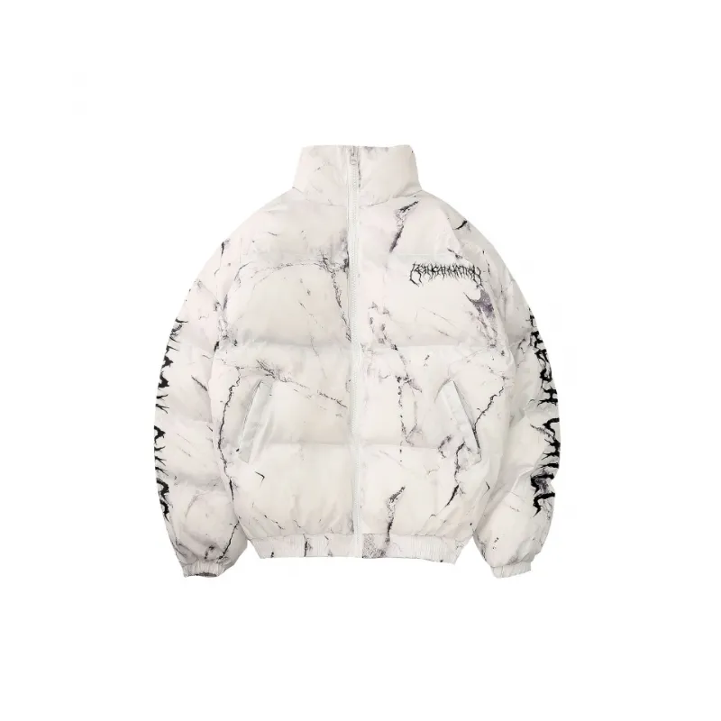 Graffiti Dark Wind Bear Cotton padded Jacket-4