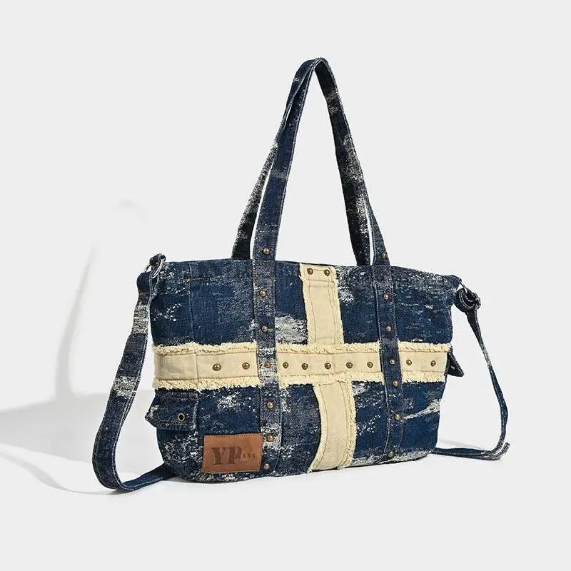Fashionable Contrast Color Shoulder Bag-2