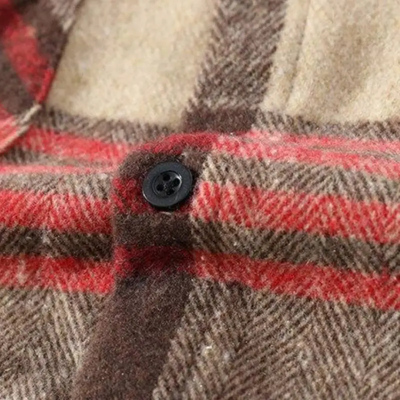 Retro Loose Cotton Blended Fabric Shirt-4