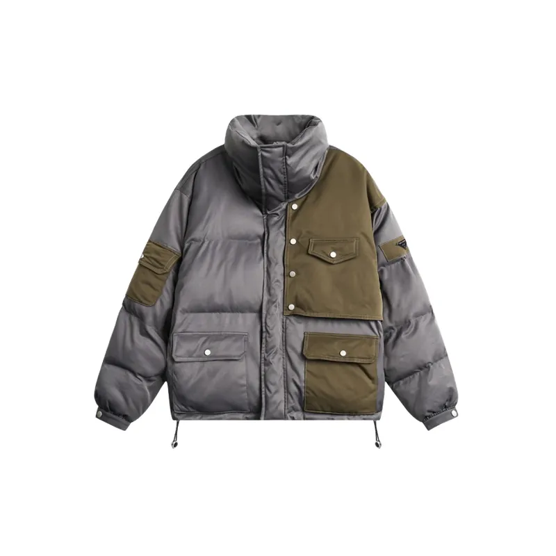 Fashionable Warming Blended Synthetic Fabrics Quilted Jacket-0