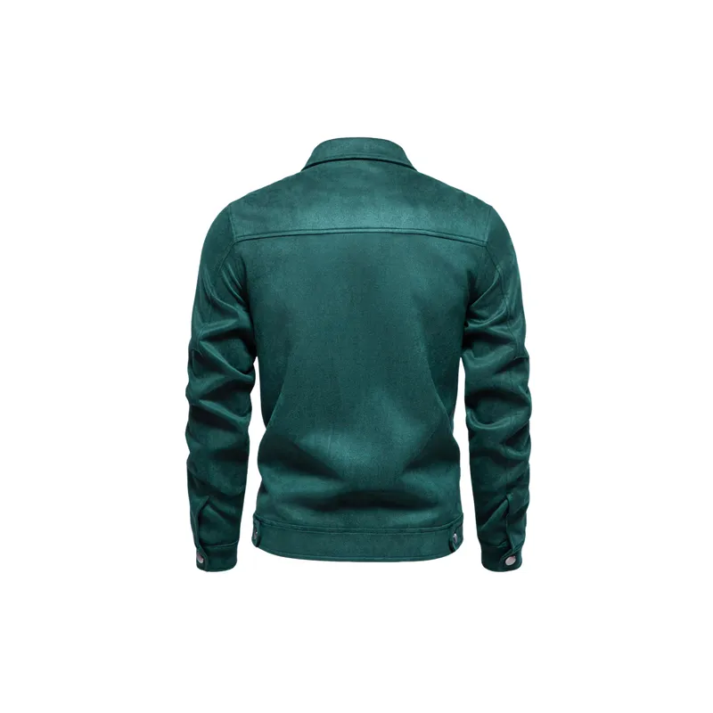 Fashionable Plain Blended Synthetic Fabrics Jacket-8