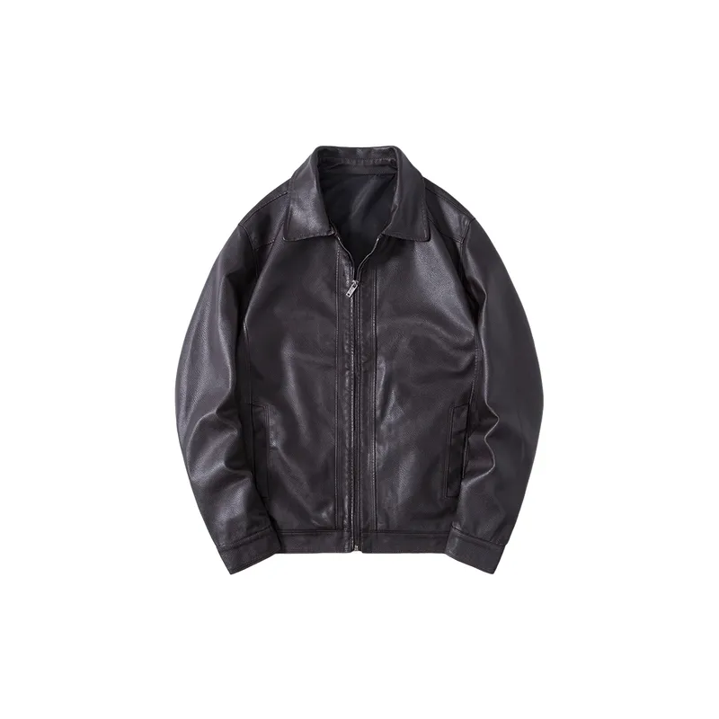 Basics Simple PU Jacket-2