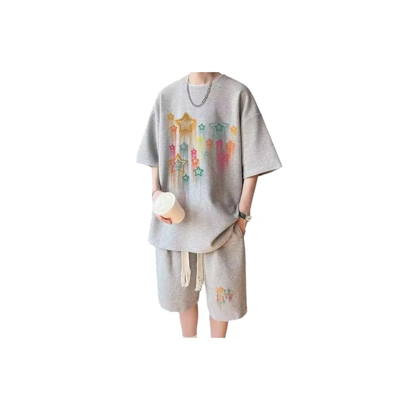 Graffiti Shorts and T Shirt Casual Two Piece Suit-1