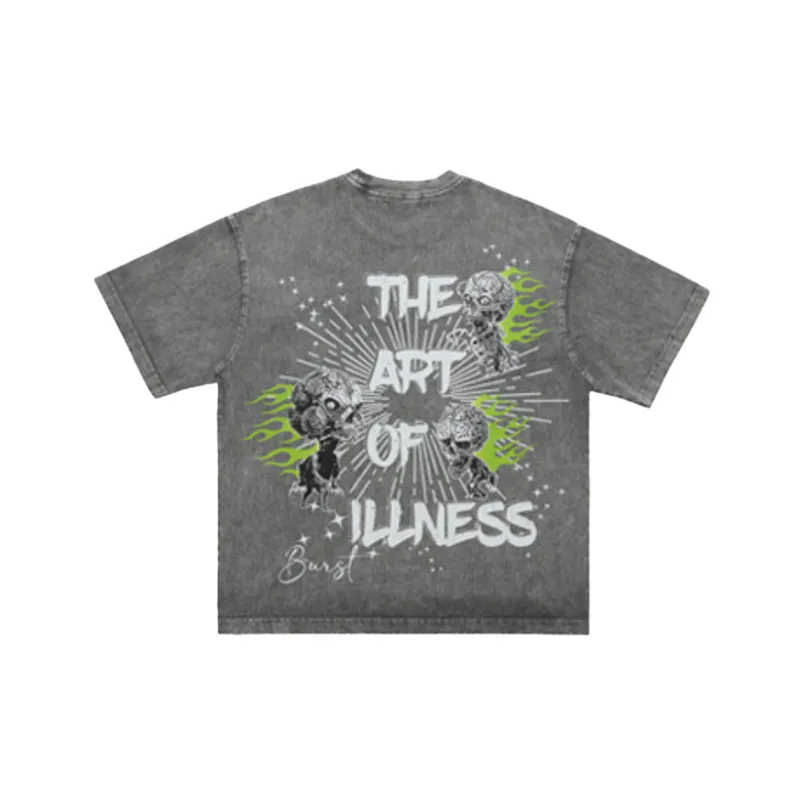 Retro Trendy Print Drop Shoulder T Shirt-1