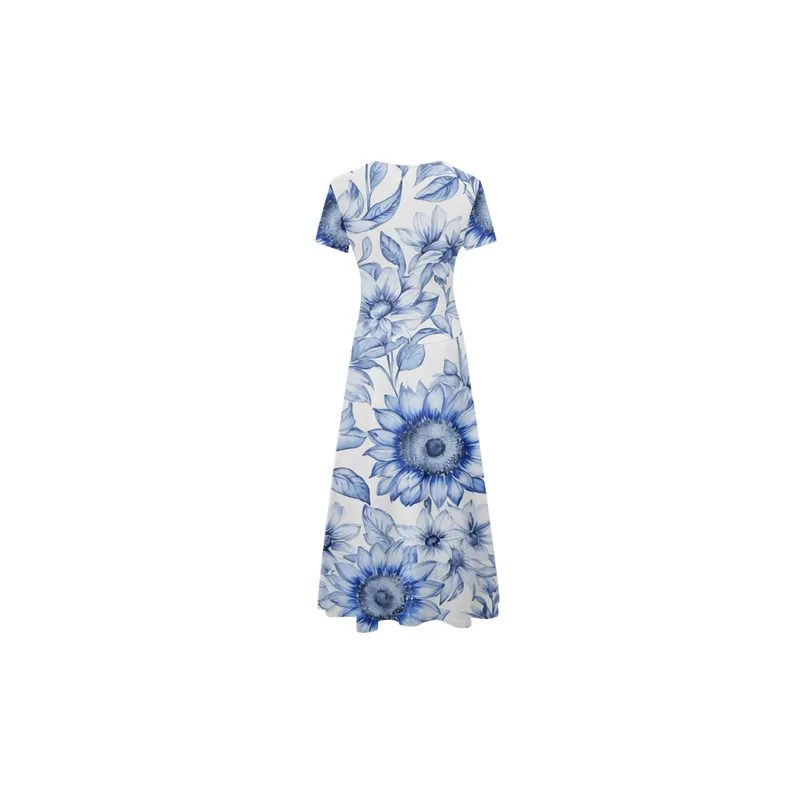 Casual Loose 100D High Density Milk Silk Dress Women-9
