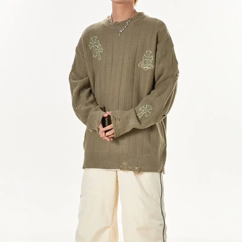 Loose Embroidered Sweater-2