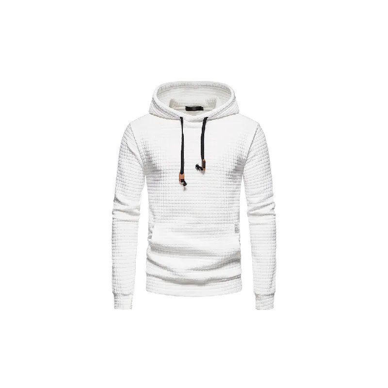 Casual Plaid Cotton Blended Fabric Hoodie-2