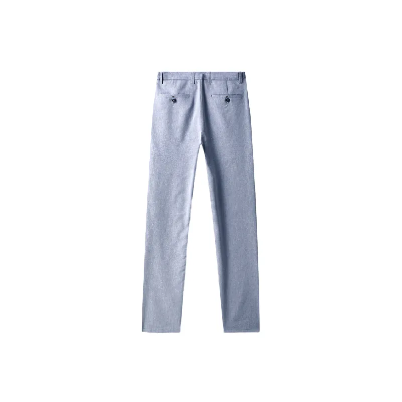 Fashionable Plain Cotton Suit Trousers-5