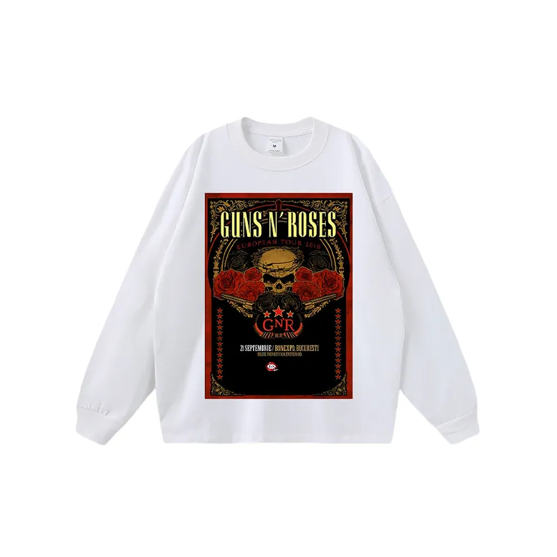 Retro Skull Street Loose Sweatshirt-0