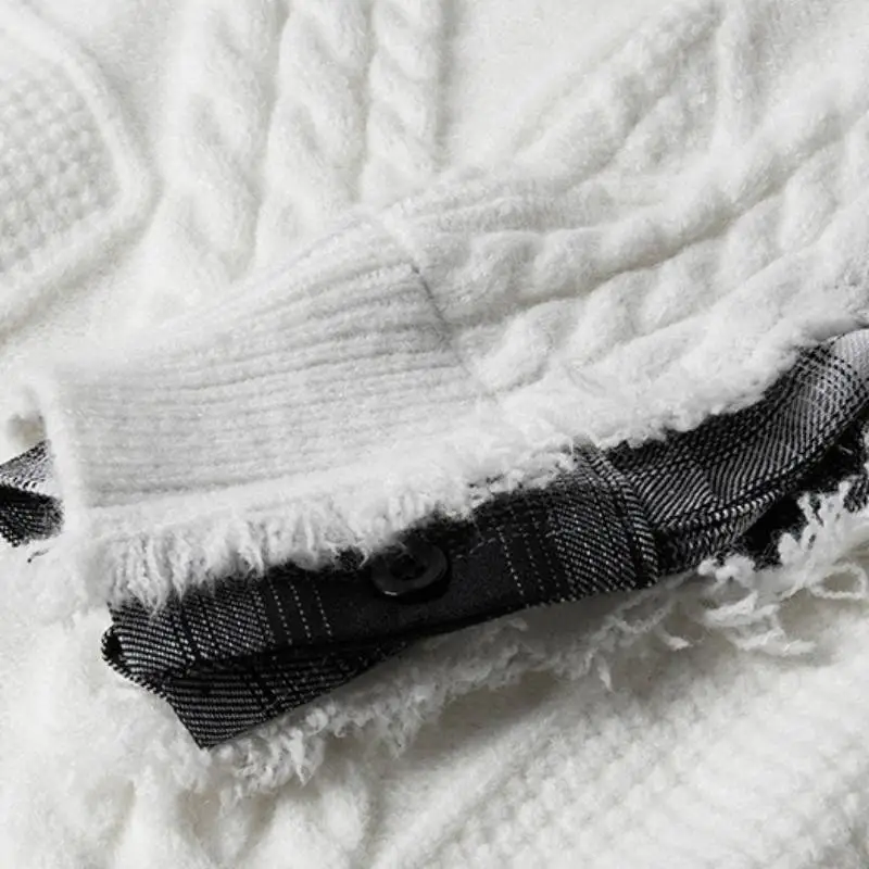Retro Casual Loose Ripped Sweater-5