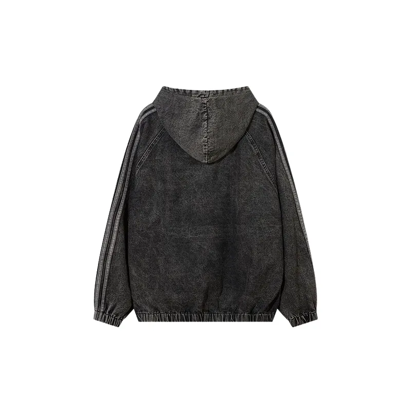 Washed and Distressed Letter Hoodie-3