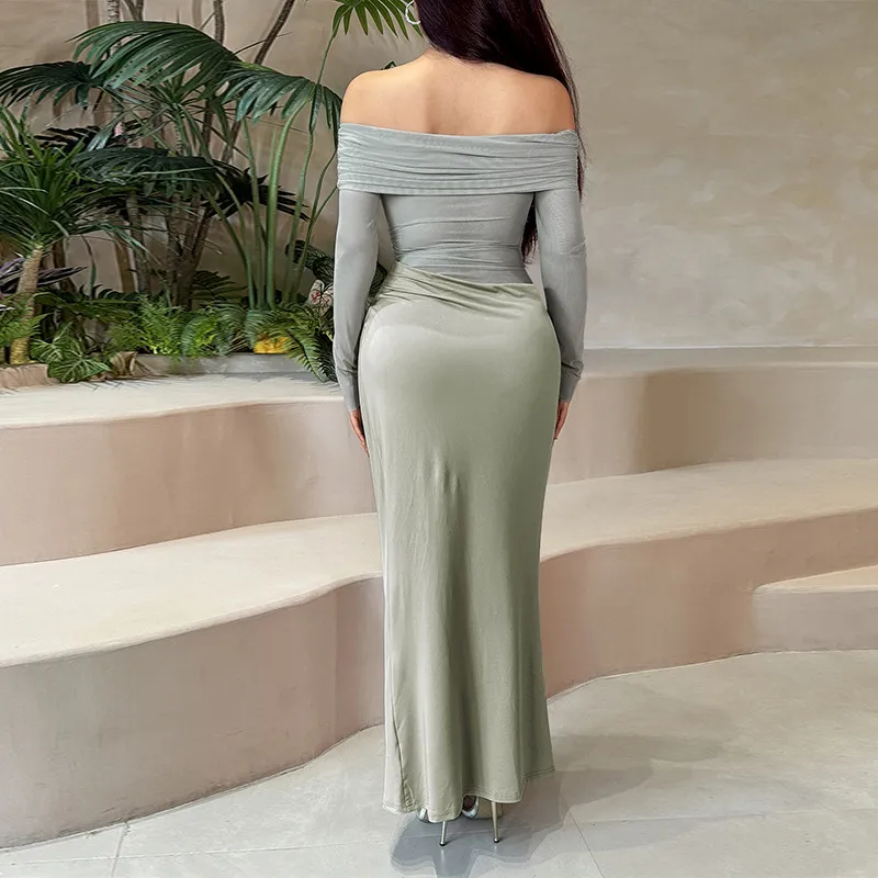 Simple Fashionable Polyester Dress Women-3