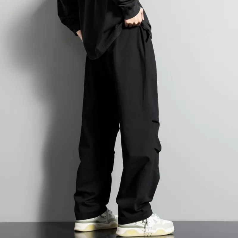 Simple Casual Blended Synthetic Fabrics Cargo Pants Unisex-2