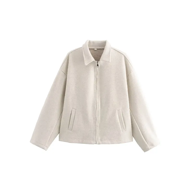 Funky Plain Polyester Jacket-4