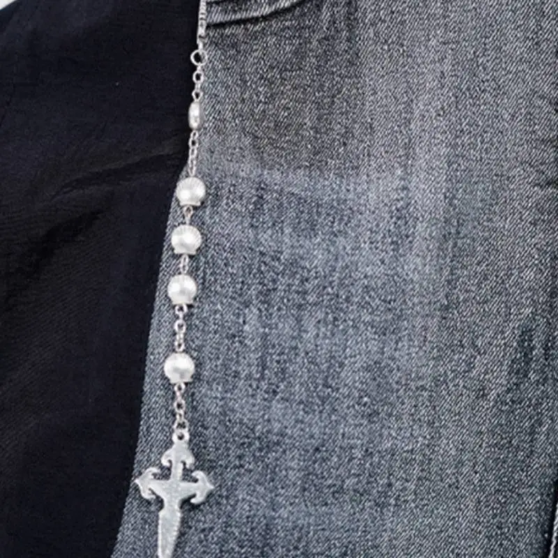 Street Trendy Casual Jeans Contrast Embroidered-9