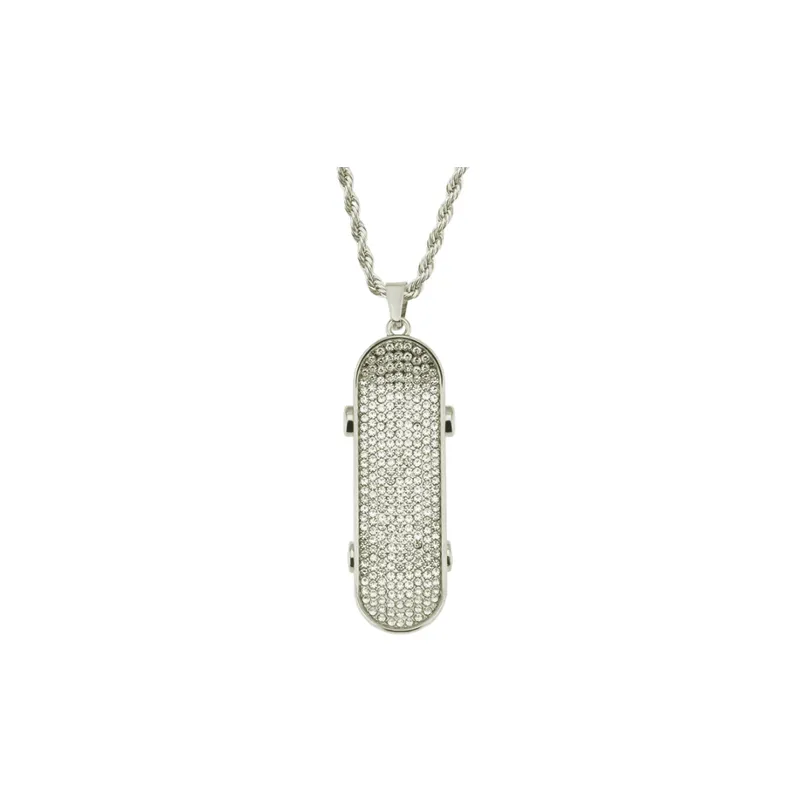 Skateboard Pendant Necklace-0