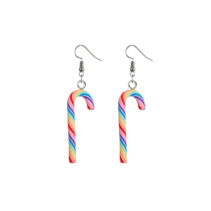 Fashionable Rainbow Stripe Earring-2