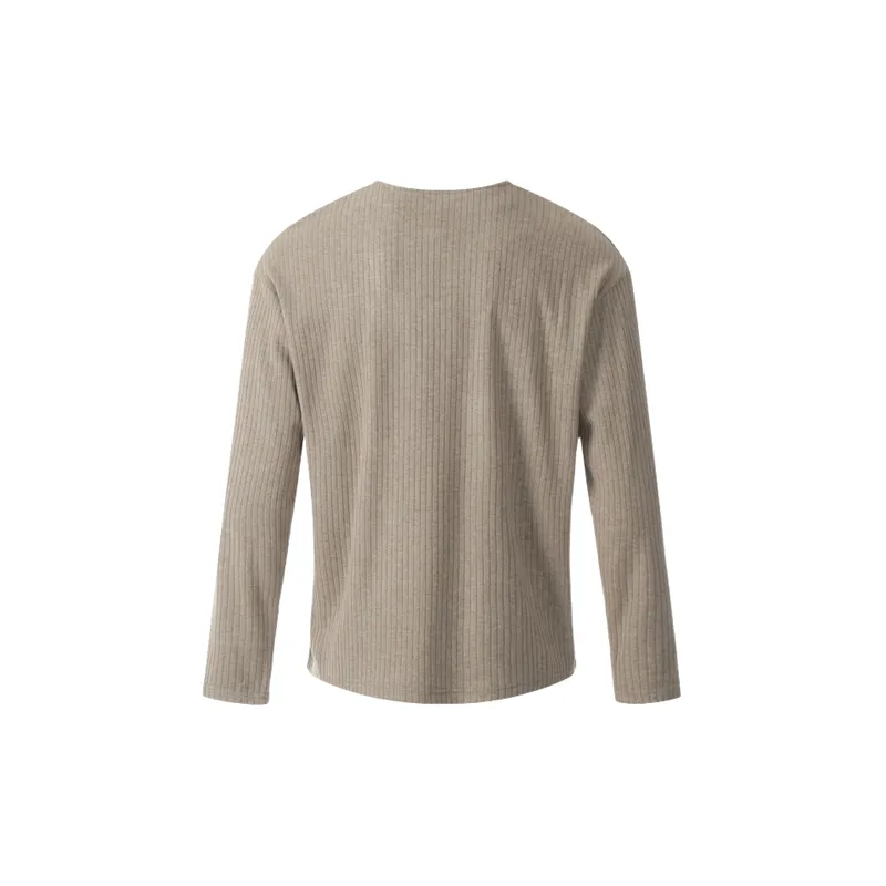 Retro Plain Cotton Blended Fabric Sweater-3
