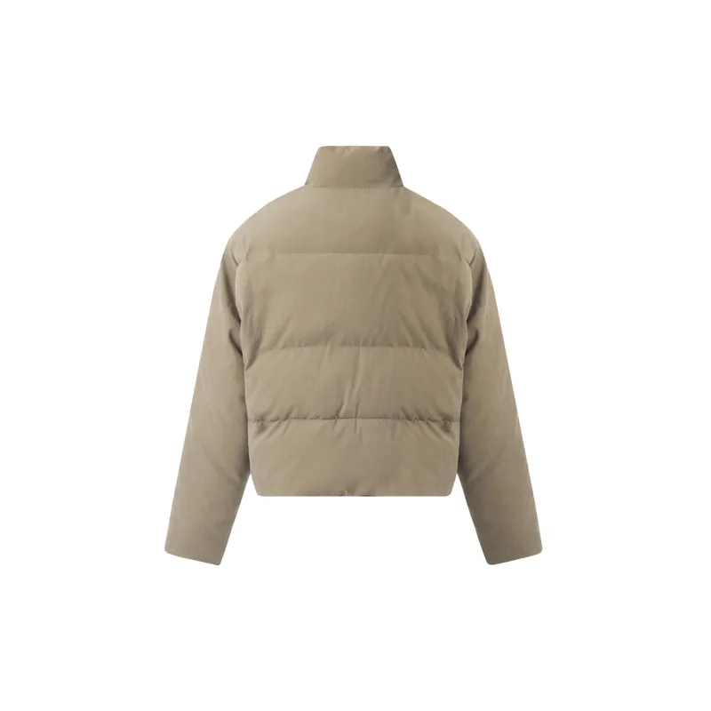 Loose Warming Blended Synthetic Fabrics Quilted Jacket-3