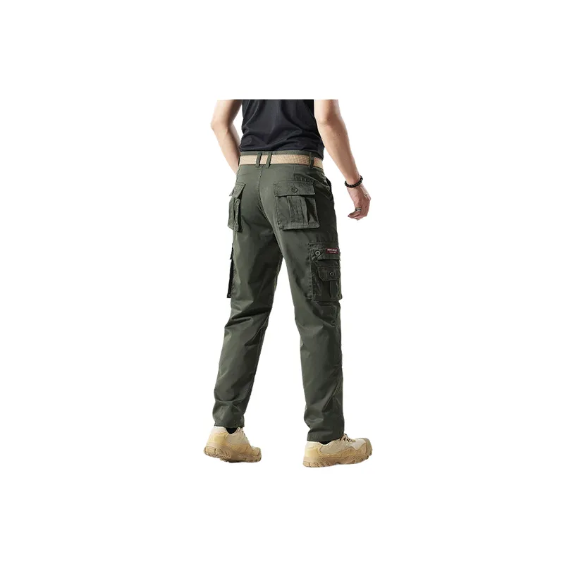 Casual Washed Blended Synthetic Fabrics Cargo Pants Unisex-1