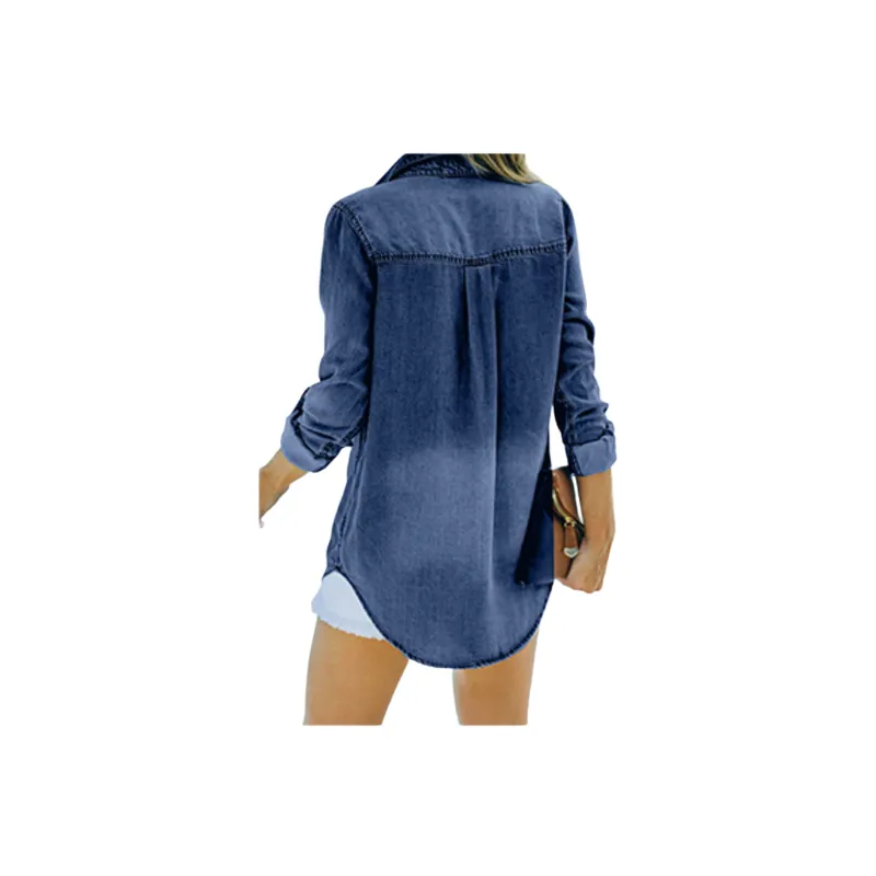 Street Funky Denim Shirt Women-1