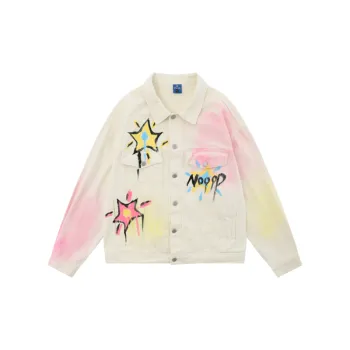Hand Painted Stars Denim Jacket