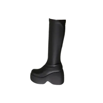 Punk Plain Knee High Boots