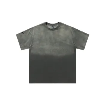 Distressed Gradient T Shirt Concrete Gray