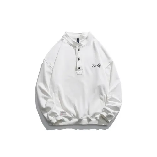 Solid Color Embroidered Letter Fleece lined Sweatshirt