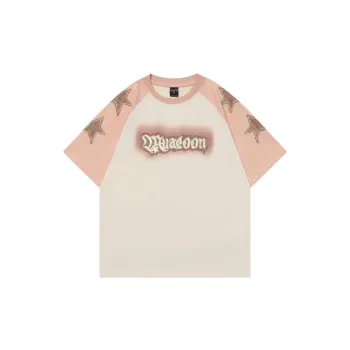 Trendy Embroidered Contrast Raglan T Shirt