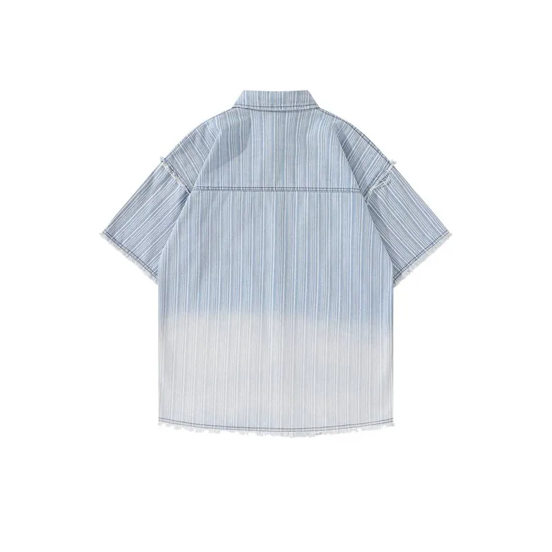 Retro Washed Fashion Denim Shirt-1