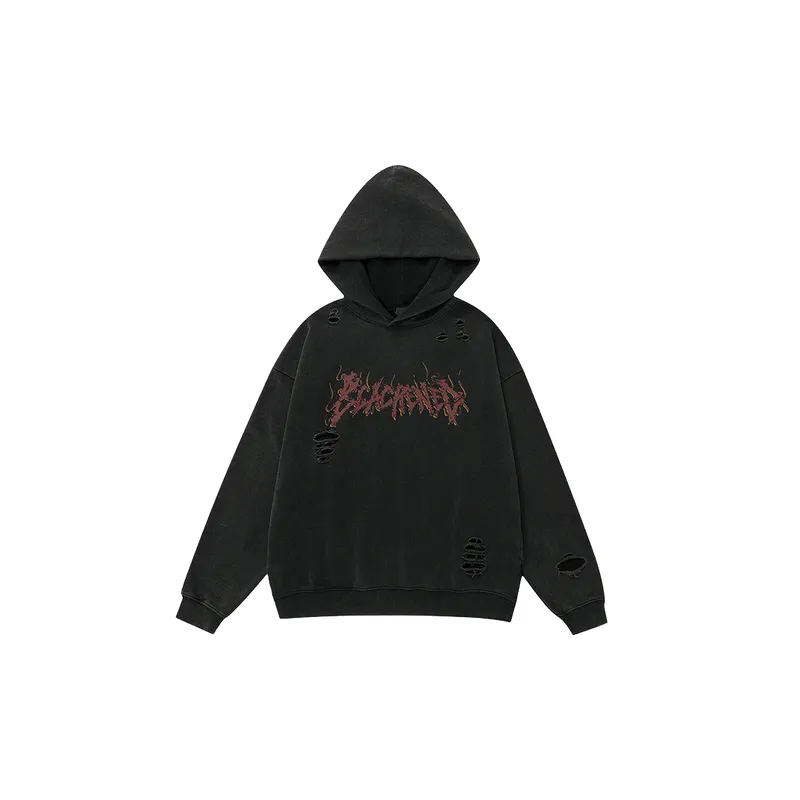 Distress Ripped Sweatshirt-4
