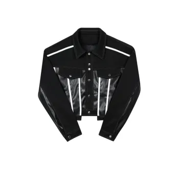 Loose Contrast Color Short Jacket