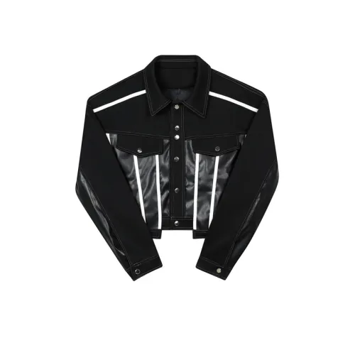 Loose Contrast Color Short Jacket